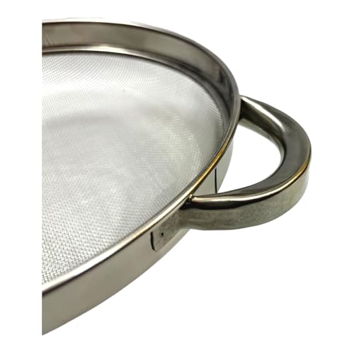 faas Stainless Steel Multi Purpose Puran Jali/Colander Strainer Drainer with Handle Use for Rice Fruits Vegetable Noodles Beans Grain suice Soup Filter Basket for Kitchen(Silver Pack of 1) (10.NO) - Image 4