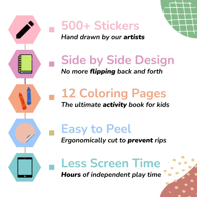 CUPKIN Hello Bugs & Insect Stickers + Coloring Book for Kids Ages 4-8 (500+ Bug Stickers for Kids & 12 Scenes) by Cupkin - Side by Side Sticker Bug Books for Kids 3-5 - Great for Older Boys & Girls 8-10 - Image 5