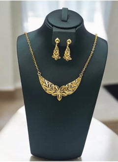 GOLDMAX 21k Gold Plated Necklace & Earrings Jewelry Set For Women  - Image 4