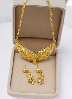 GOLDMAX 21k Gold Plated Necklace & Earrings Jewelry Set For Women  - Image 3