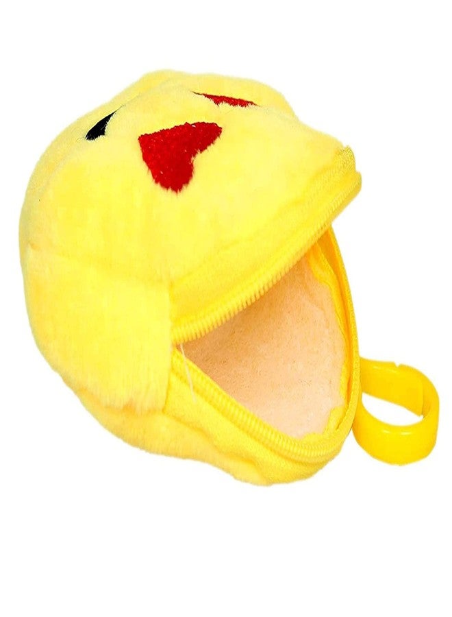 IGNOTO (Pack of 6) CuteEmoji Smiley Soft Plush Zip Pouch | Cute Coin & Earphone Purse for Kids | Perfect Return Gift & Party Favor - Image 4