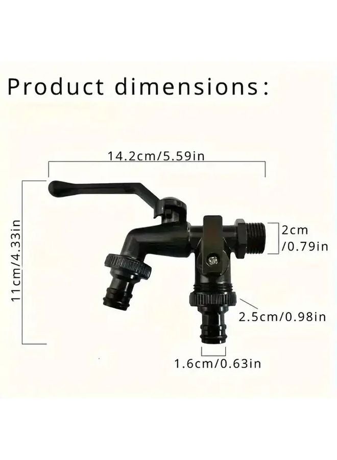 1pc Black Zinc Alloy Anti Freeze Outdoor Faucet Wall Mounted For Garden And Washing Machine - Image 3