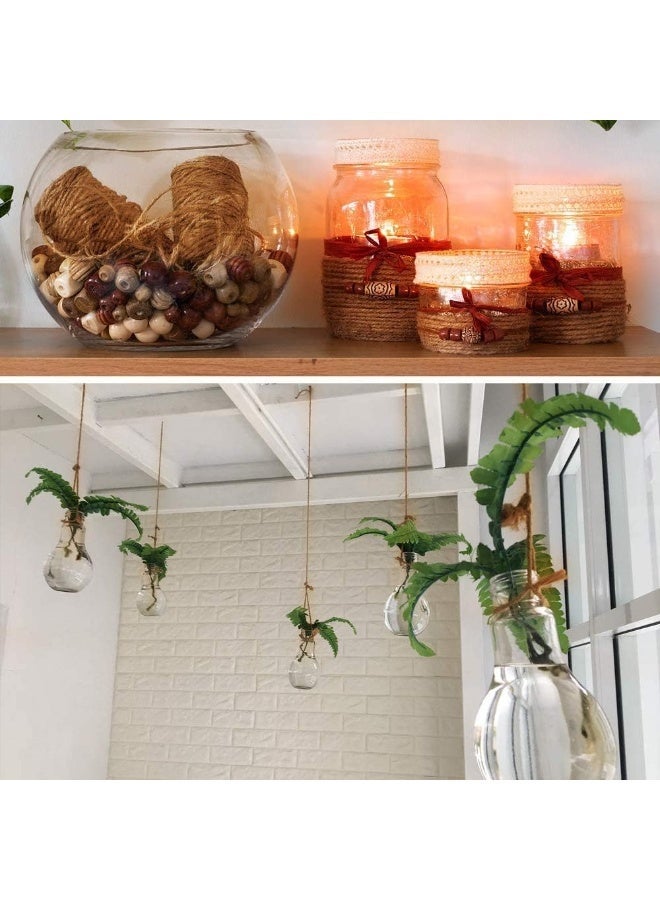 Jute Twine 333 feet Jute String 6 ply 3mm Thickness Jute Rope for Decoration Garden Floristry DIY Arts Bundling Crafts & Wrapping Brown - Image 2