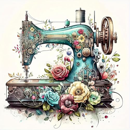DYAIANGMU Flower Stamped Cross Stitch Kits for Adults Beginner,Sewing Machine Counted Cross Stitch Kits Printed Stitching Cute Patterns Dimensions Needlepoint Art Crafts Embroidery Kits for Adults Beginners - Image 1