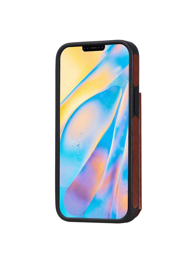 The Bros Phone Case For iPhone 12 mini Six Cats Embossing Pattern Protective Phone Case with Holder & Card Slots & Photo Frame - Image 3