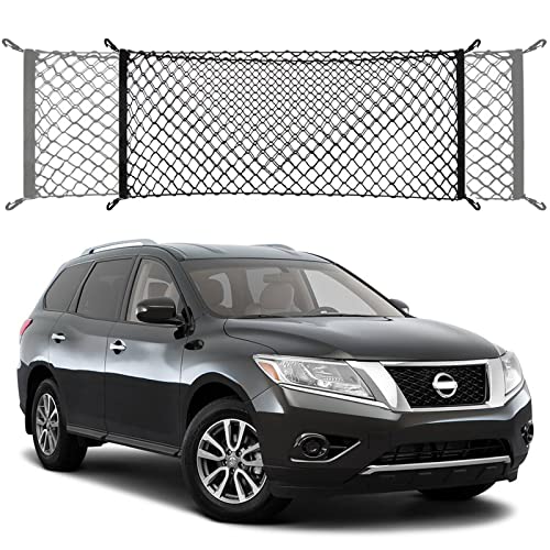 Omocyra Envelope Style Trunk Cargo Net Compatible with Nissan Pathfinder New 2025 2024 2023 2022 2021 2020 2019 2018 2017 2016 2015 2014 2013 Car Rear Tailgate Mesh Grocery Netting - Image 1