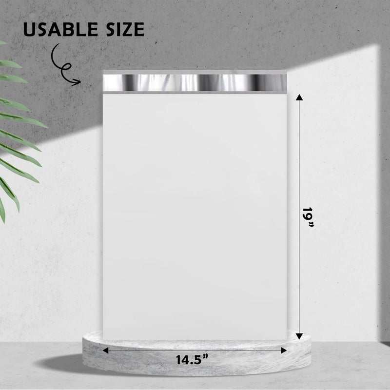 Yens Poly Mailers 14.5X19 100 Pack White,Strong Self Seal Adhesive Shipping Envelopes Waterproof for Shipping, Mailing, Packaging M7 - Image 2