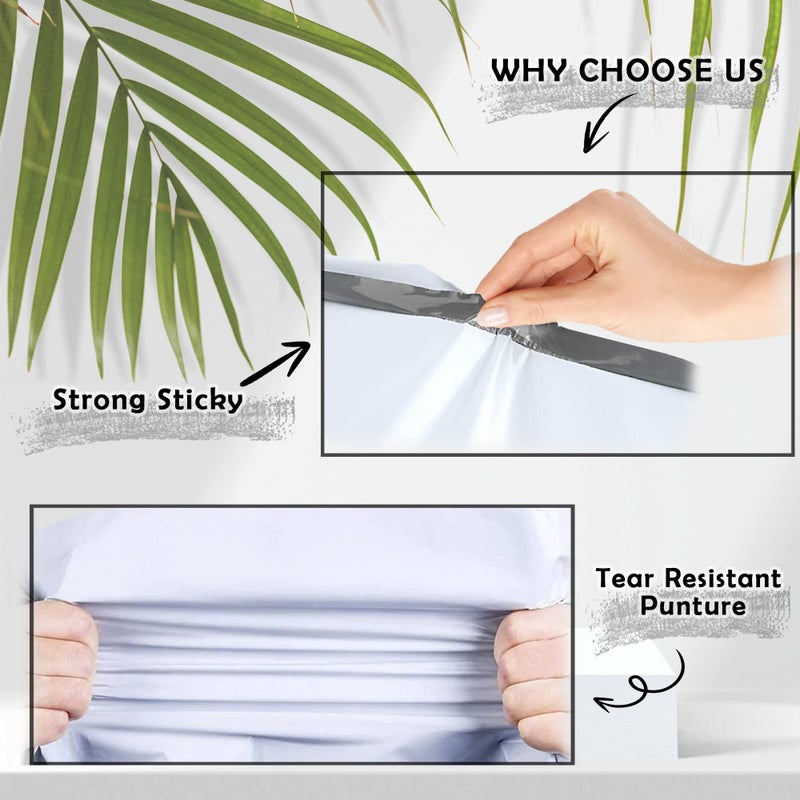 Yens Poly Mailers 14.5X19 100 Pack White,Strong Self Seal Adhesive Shipping Envelopes Waterproof for Shipping, Mailing, Packaging M7 - Image 4
