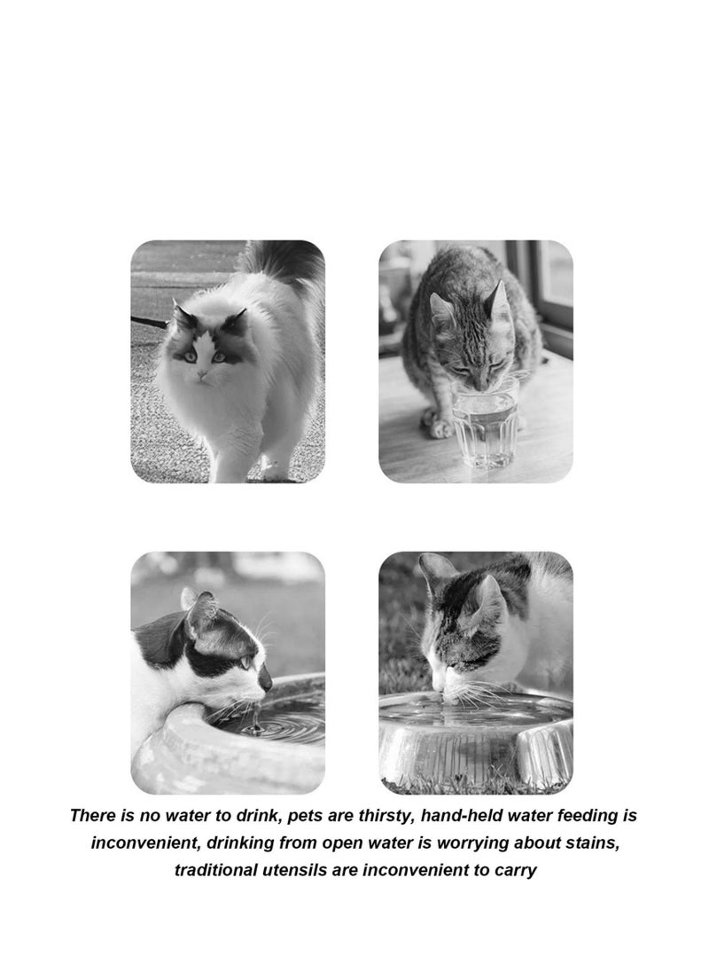 SYOSI Portable Dog Water Bottle, Portable Dog Water Holder, 2-in-1 Leak Proof Drinking Cup Food Dispenser for Walking, Outdoor Pet Water Cup Food Container, Food Grade Plastic BPA Free  - Image 5