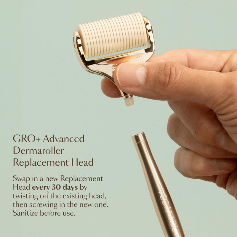 VEGAMOUR GRO+ Advanced Dermaroller Replacement Head | 1,200 Microneedle 0.25mm Scalp Tool | Gently Exfoliates the Scalp | (No Handle, Replacement Head Only) - Image 5