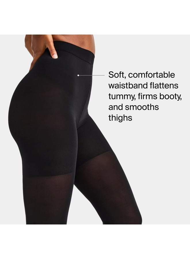 SPANX Women's Luxe Leg Mid-Thigh Shaping Tights Very Black E - Image 3