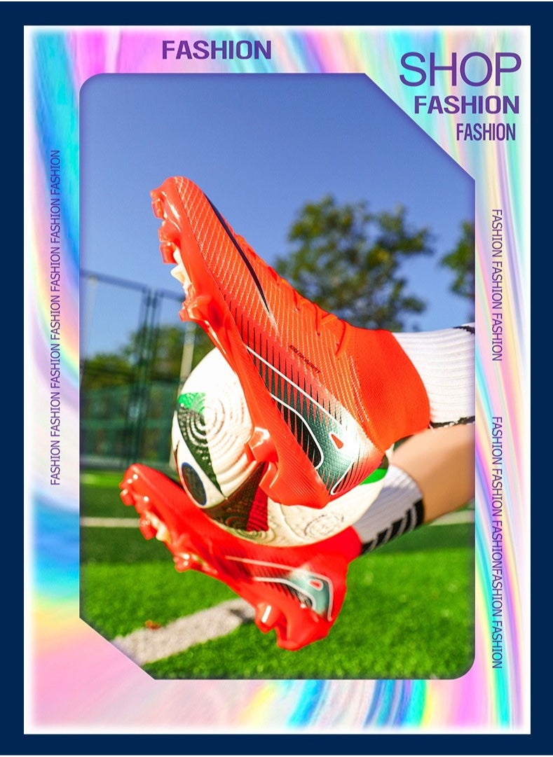 SKT Shiketro Low-Top Football Shoes, Long-Spike World Cup TF Broken-Spike Grass Football Shoes For Male And Female Students, Personalized High-Top Sports Shoes  - Image 3