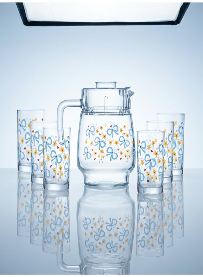 Luminarc Floreme Amsterdam 7 Piece Drink Set includes 1.8L Jug, 6 x 270ml Tivoli Glass Tumblers, Made of Annealed High Quality & Durable Glass - Image 5