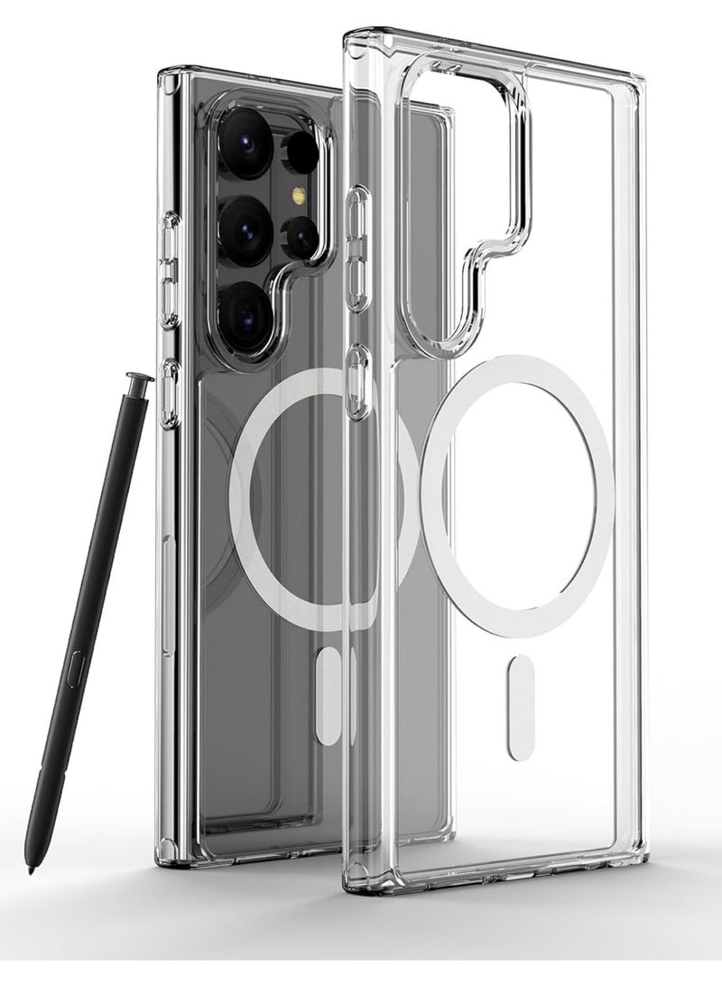 XLogiX for Samsung Galaxy S24 Ultra Clear Case with MagSafe – Ultra Slim, Shockproof, Crystal Clear Protection, Strong Magnetic Case Compatible with MagSafe (Clear) - Image 1