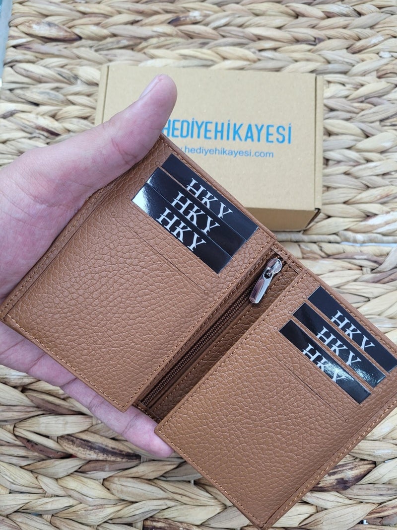 HKY Luxury Men's Leather Personalized Officer Wallet  - Image 2