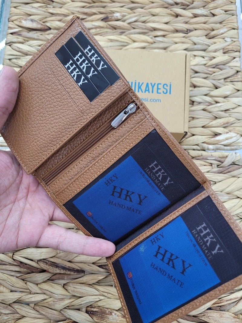 HKY Luxury Men's Leather Personalized Officer Wallet  - Image 3