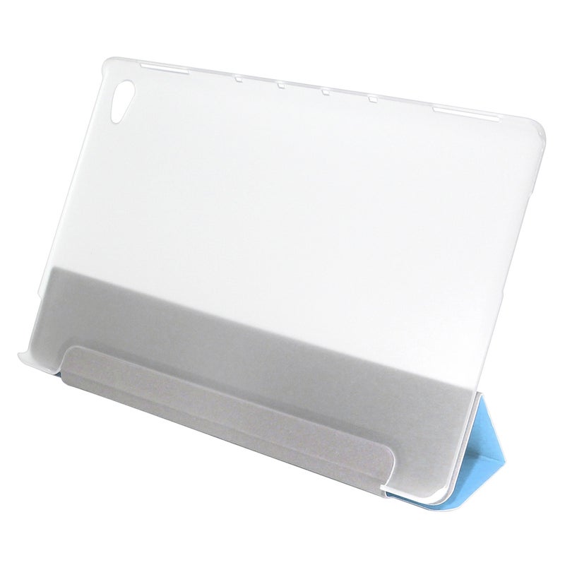 إنكاي جراب جلدي أفقي قابل للطي بملمس حريري + غطاء سفلي بلاستيكي لجهاز هواوي ميديا باد M5 لايت مقاس 10.1 بوصة، مع حامل ثلاثي الطي ووظيفة السكون / الاستيقاظ (أزرق) - Image 4