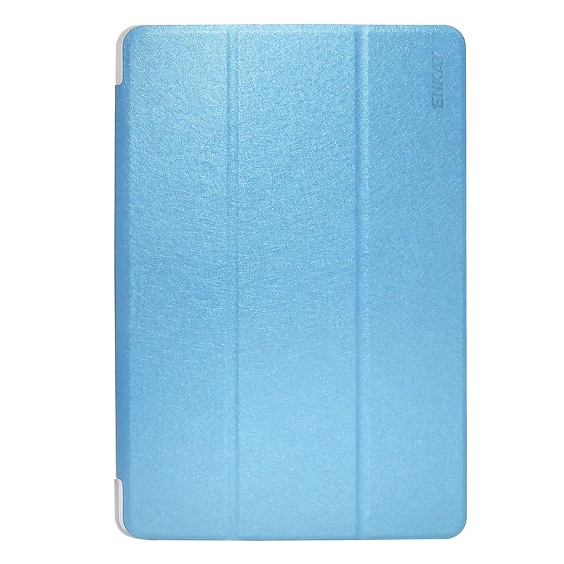 إنكاي جراب جلدي أفقي قابل للطي بملمس حريري + غطاء سفلي بلاستيكي لجهاز هواوي ميديا باد M5 لايت مقاس 10.1 بوصة، مع حامل ثلاثي الطي ووظيفة السكون / الاستيقاظ (أزرق) - Image 2