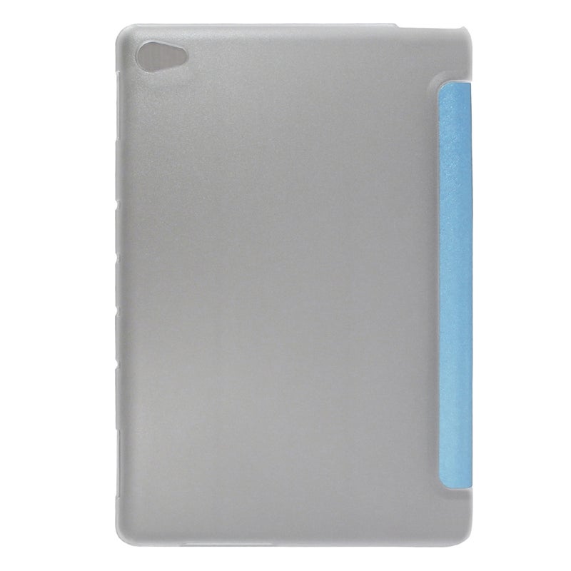 إنكاي جراب جلدي أفقي قابل للطي بملمس حريري + غطاء سفلي بلاستيكي لجهاز هواوي ميديا باد M5 لايت مقاس 10.1 بوصة، مع حامل ثلاثي الطي ووظيفة السكون / الاستيقاظ (أزرق) - Image 3