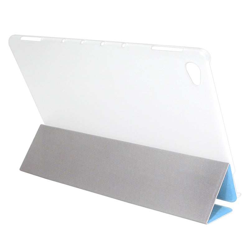 إنكاي جراب جلدي أفقي قابل للطي بملمس حريري + غطاء سفلي بلاستيكي لجهاز هواوي ميديا باد M5 لايت مقاس 10.1 بوصة، مع حامل ثلاثي الطي ووظيفة السكون / الاستيقاظ (أزرق) - Image 5