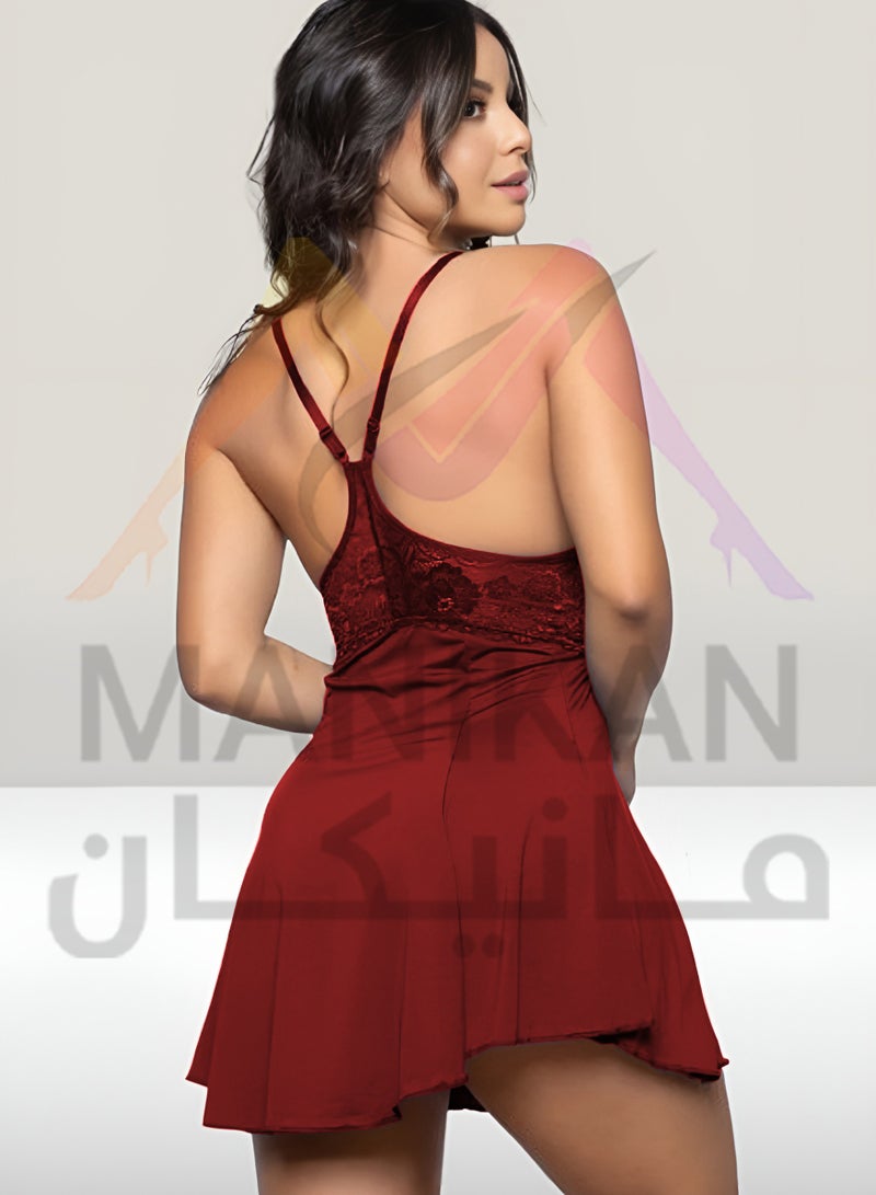 MANIKAN MANIKAN Lingerie dress women lace edges dantil decorated with a bow and back  - Image 3