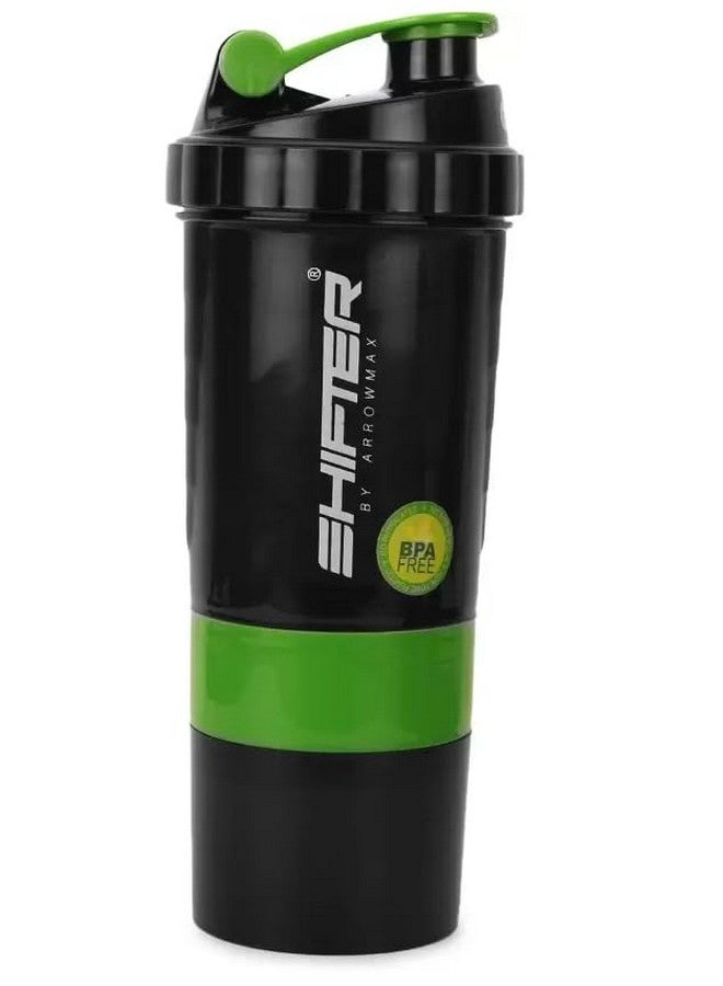 SHIFTER Gym Shaker Bottle With Storage 2 Compartments for Protein Shake Leakproof Shaker Bottles for Protein, Preworkout and Bcaa Shake, Protein Shaker Bottle for Gym Bottle BPA-Free --450ML (Pack of 2 ) - Image 3