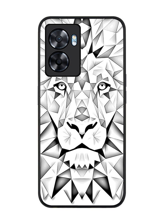 Stylizedd Rugged Black edge case for Oppo A57 Slim fit Soft Case Flexible Rubber Edges Anti Drop TPU Gel Thin Cover - Poly Lion - Image 1