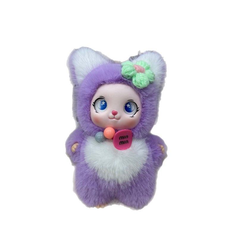 Cartoon Cat Girl Plush Keychain Bag Charm Pendant - Image 2
