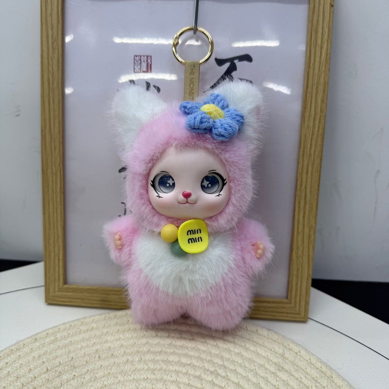 Cartoon Cat Girl Plush Keychain Bag Charm Pendant - Image 4