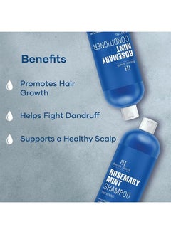 Botanic Hearth Rosemary Mint Shampoo and Conditioner Set, Thickening Formula, Promotes Hair Growth and Scalp Health Sulfate Free & Paraben Free, for Men & Women - 16 fl oz each  - Image 3