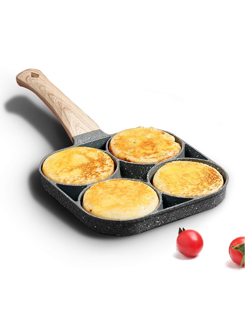 ELTERAZONE four-cup egg pan, medical stone non-stick frying pan, compatible with all heat sources (3-inch eggs) - Image 1