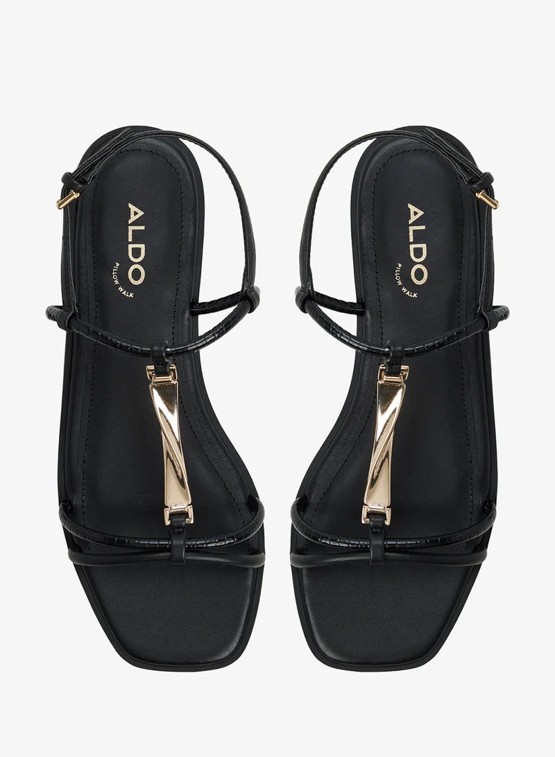 Aldo BLACK Ebaeryn Multi Strap Flat Sandals for Women | Best Price UAE