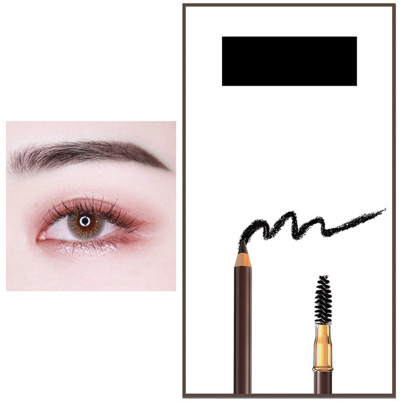Bodermincer 1pcs Eyebrow Pencil Longlasting Waterproof Durable Liner Eyebrow 5 Colors to Choose (1# Black) - Image 2