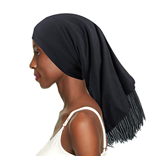 Awefeel Hair Head Buff Hair Wrap Headband Loc Socks for Dreadlocks Black - Image 5