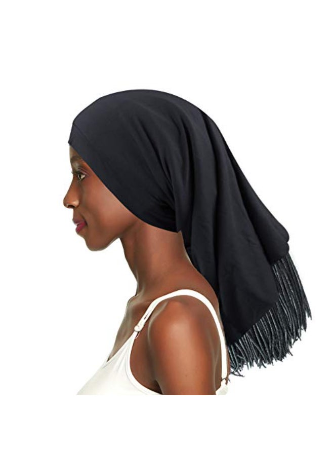 Awefeel Hair Head Buff Hair Wrap Headband Loc Socks for Dreadlocks Black - Image 4
