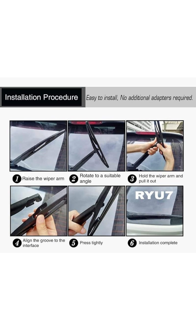 RYU7 ذراع مساحات خلفية RYU7® مع مجموعة الشفرات تناسب XL6 - Image 4
