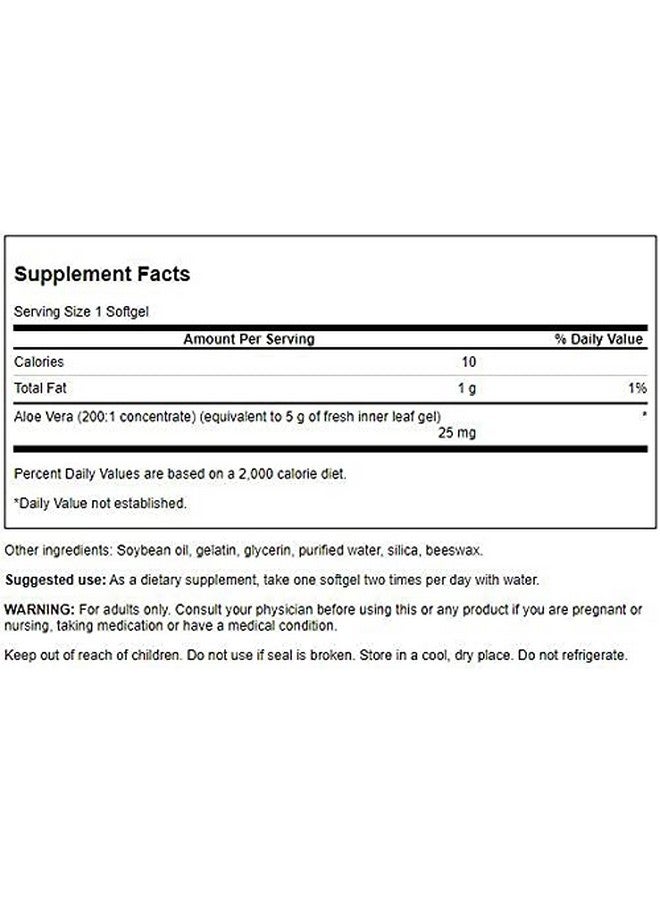 Swanson Aloe Vera 25 Milligrams 300 Sgels - Image 2