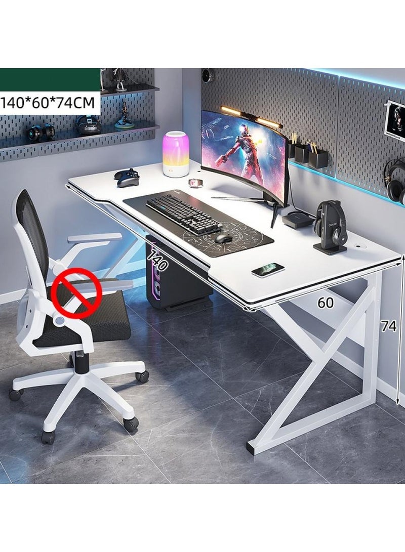 Alissa Ergonomic White Gaming Desk 140x60 – Spacious K-Shaped Computer Table for PC, Home Office & Workstation – Durable, Space-Saving & Easy to Assemble - Image 5