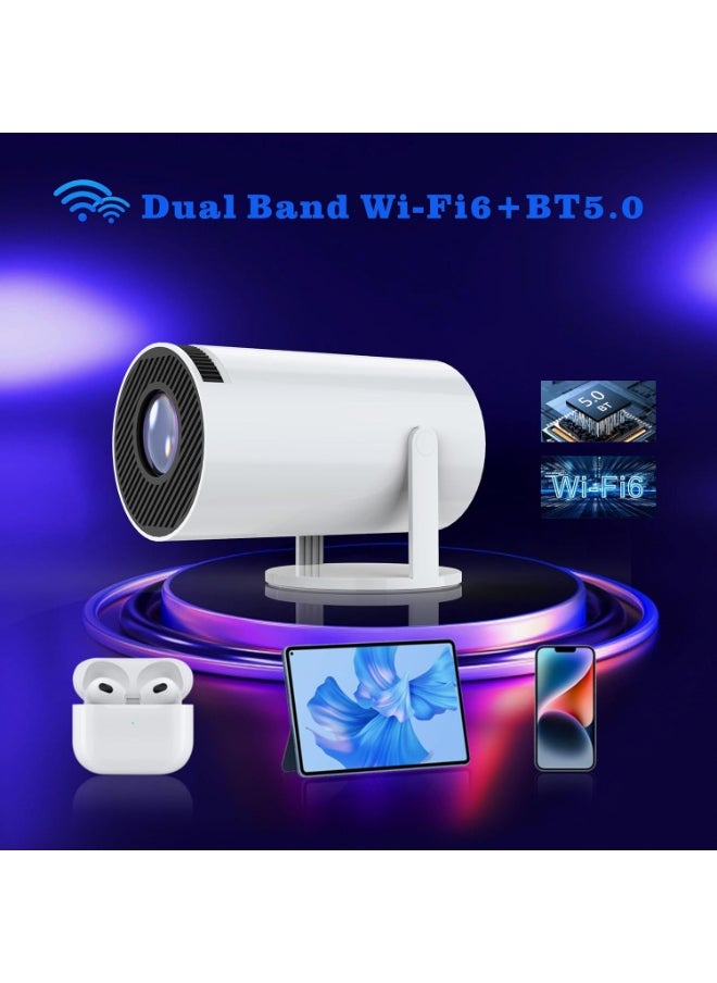 Generic Mini Portable Projector with 5G WiFi, Bluetooth 5.0, Android 11 – 4K 1080P Full HD, 8000 Lumens, Auto Keystone, 180° Rotation  - Image 4