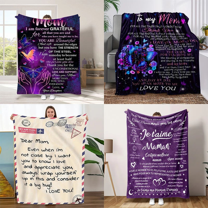 Mother'S Day Blanket Gift Blanket For Mother Flannel Class A Thickened Nap Air-Conditioning Blanket - Image 2