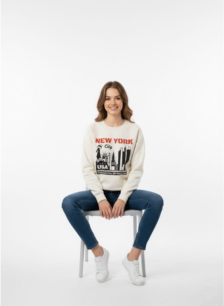 U.S Apparel Women’s New York City Printed Sweatshirt – Soft & Stylish Casual Wear - Image 4