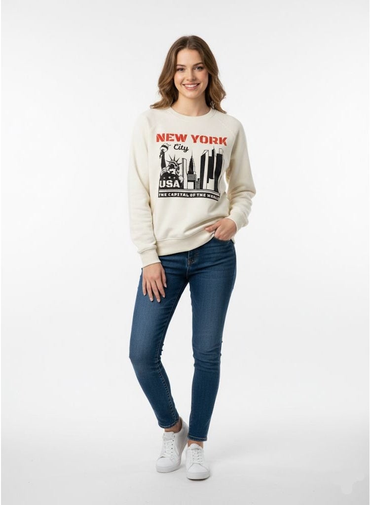 U.S Apparel Women’s New York City Printed Sweatshirt – Soft & Stylish Casual Wear - Image 1
