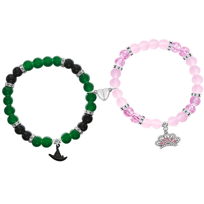 lakayfimily Friendship Bracelet for Women Witch Hat&Crown Heart Matching Bracelet Witch Gifts Fans Party Dress Costume Accessories - Image 1