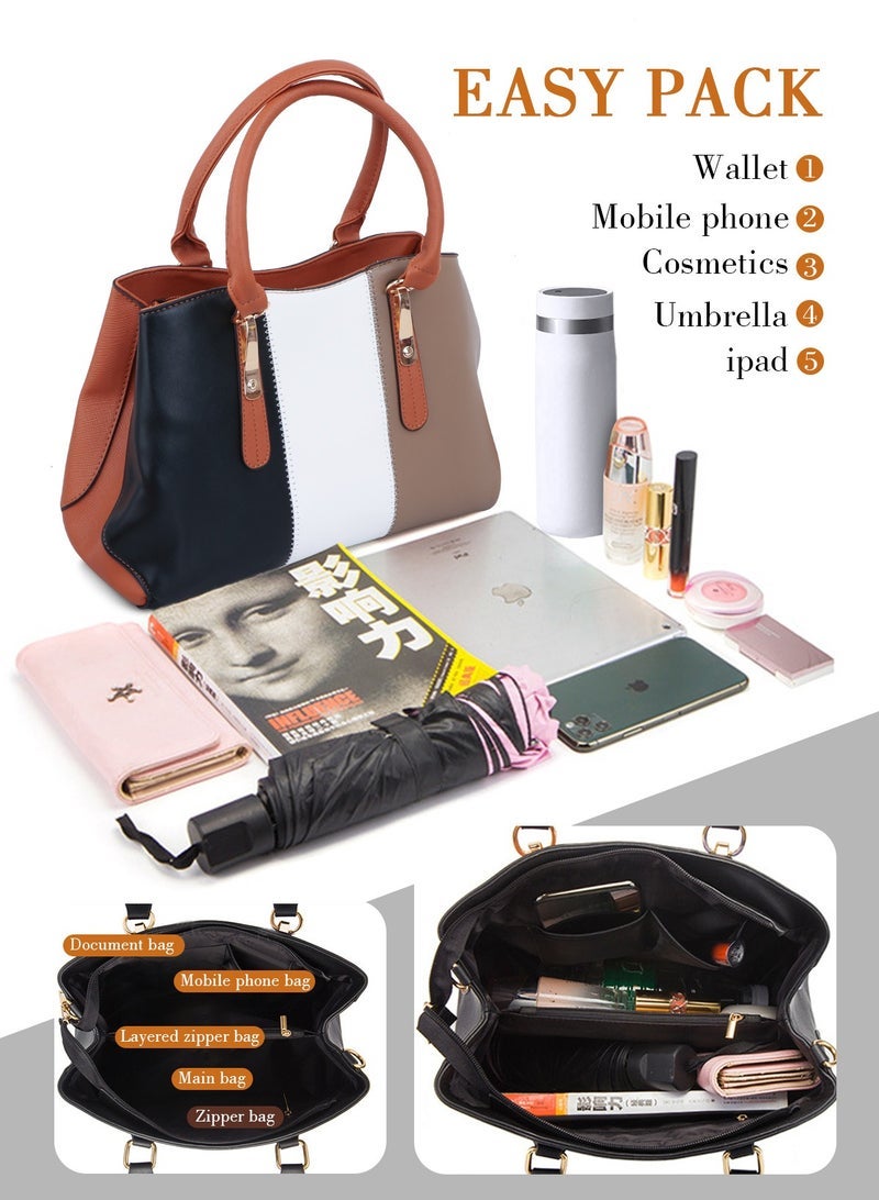 URbazaar 3PCS Women Fashion Handbags Purses Wallet Tote Shoulder Bags Casual Crossbody Bags, Satchel Purse Set 3pcs - Image 3