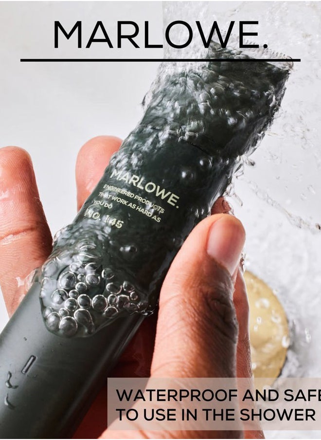 MARLOWE. M BLEND No. 145 Body Hair Trimmer for Men, Forest Black, Lightweight Waterproof Personal Groomer, Ceramic Blades, Adjustable Comb Lengths & Rechargeable Battery for Head to Toe Male Grooming  - Image 4