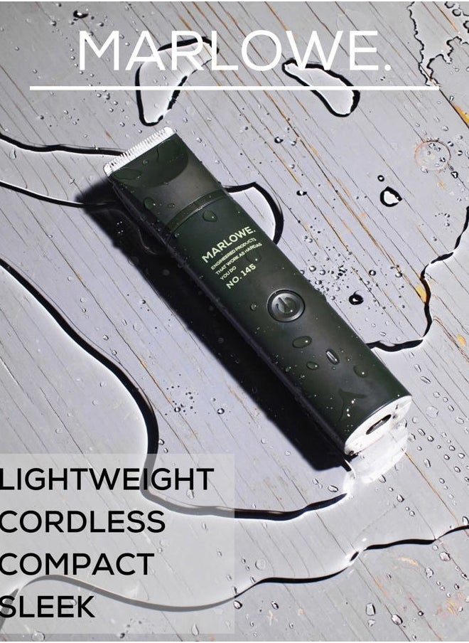MARLOWE. M BLEND No. 145 Body Hair Trimmer for Men, Forest Black, Lightweight Waterproof Personal Groomer, Ceramic Blades, Adjustable Comb Lengths & Rechargeable Battery for Head to Toe Male Grooming  - Image 2