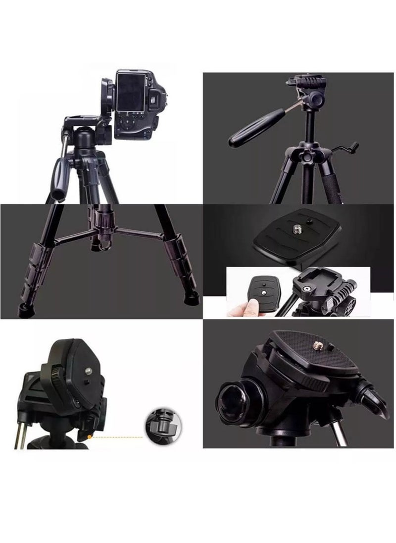 LEDIN Lightweight Aluminium Tripod Stand Professional Aluminium Tripod for DSLR Camera Video & Photo Tripod stand 360-degree rotation with up-down technology (KP-2234)  - Image 3