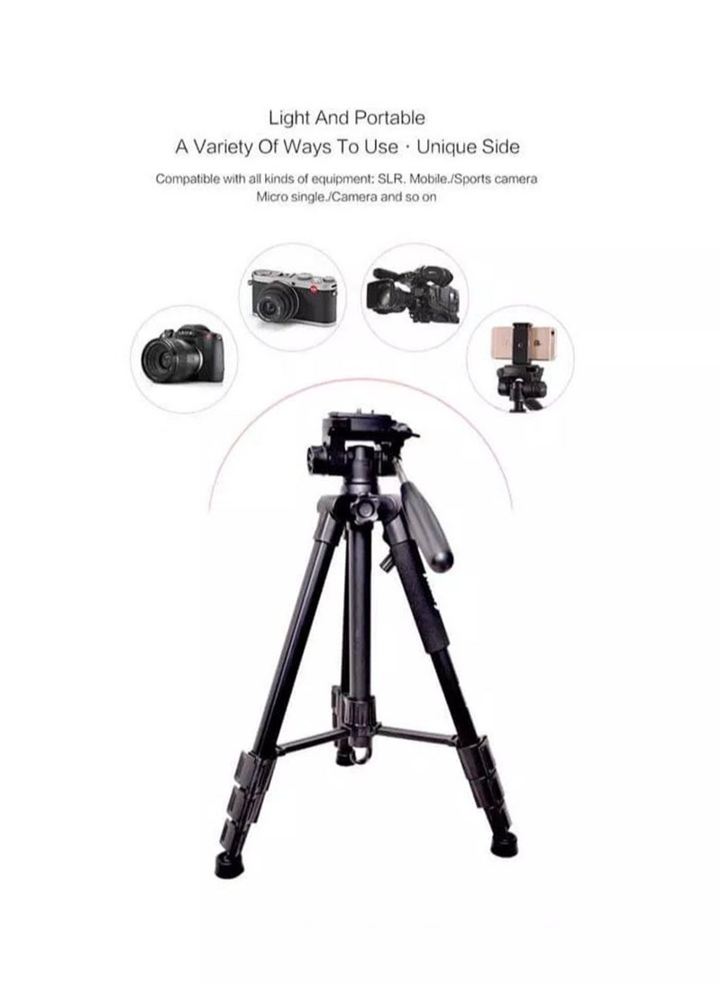 LEDIN Lightweight Aluminium Tripod Stand Professional Aluminium Tripod for DSLR Camera Video & Photo Tripod stand 360-degree rotation with up-down technology (KP-2234)  - Image 2
