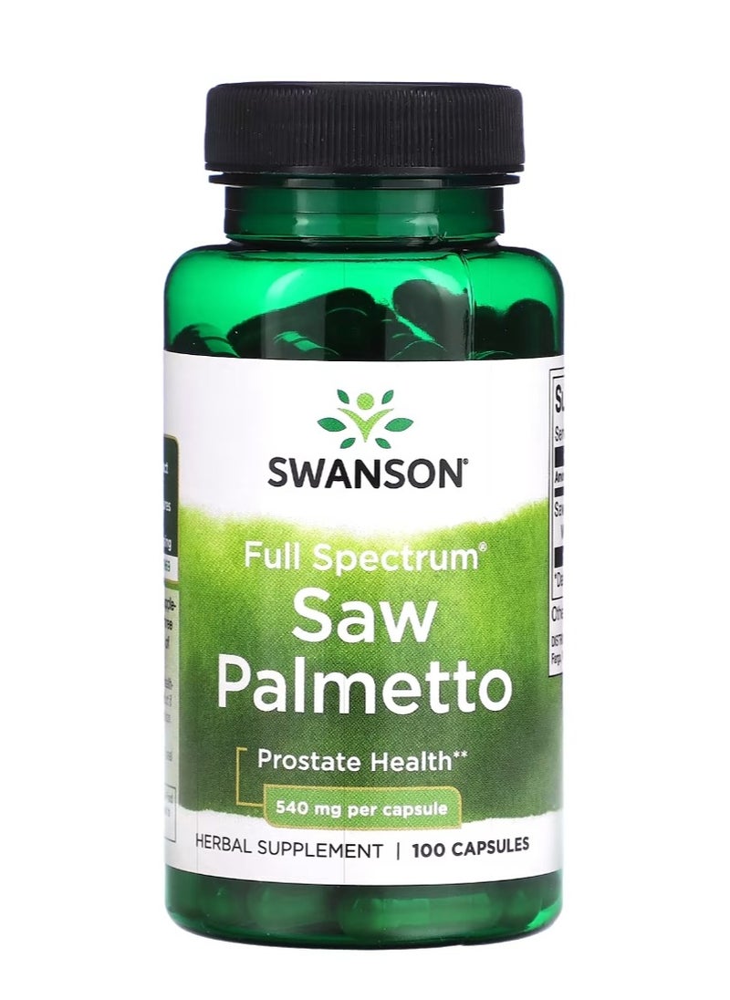 SWANSON Saw Palmetto 540 mg 100 Capsules  - Image 1