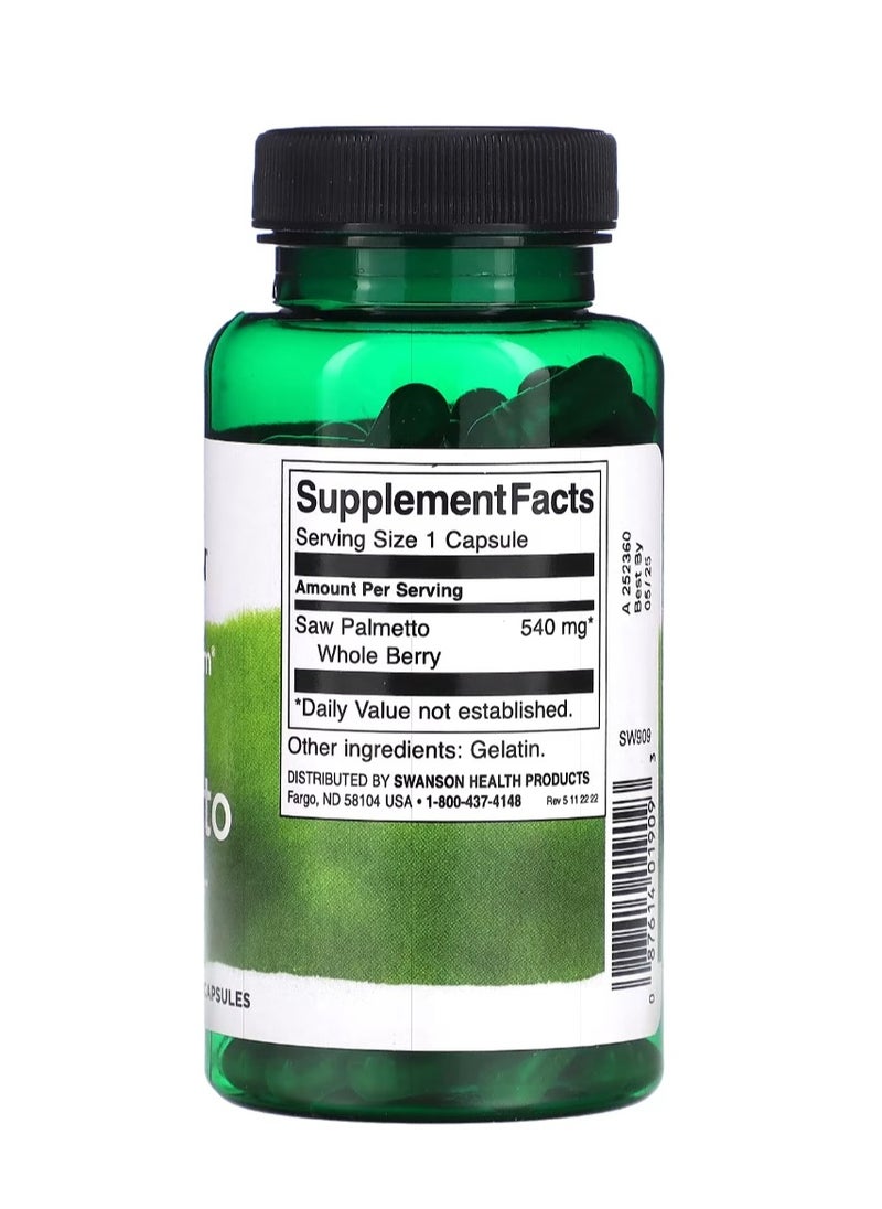 SWANSON Saw Palmetto 540 mg 100 Capsules  - Image 2
